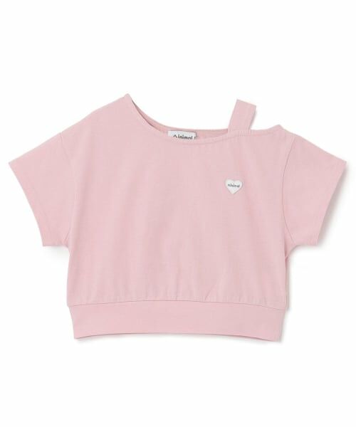 minimal / ミニマル Tシャツ | 【綿100%】ワンショル半袖ロゴTシャツ（ピンク）