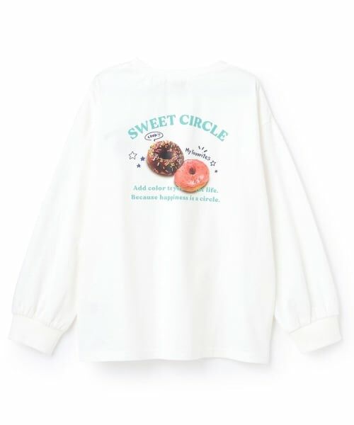 minimal / ミニマル Tシャツ | 【綿100%】【防汚】ドーナツフォトプリント長袖Tシャツ | 詳細1