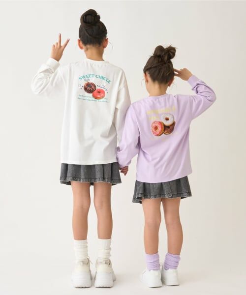 minimal / ミニマル Tシャツ | 【綿100%】【防汚】ドーナツフォトプリント長袖Tシャツ | 詳細12