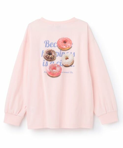 minimal / ミニマル Tシャツ | 【綿100%】【防汚】ドーナツフォトプリント長袖Tシャツ | 詳細18