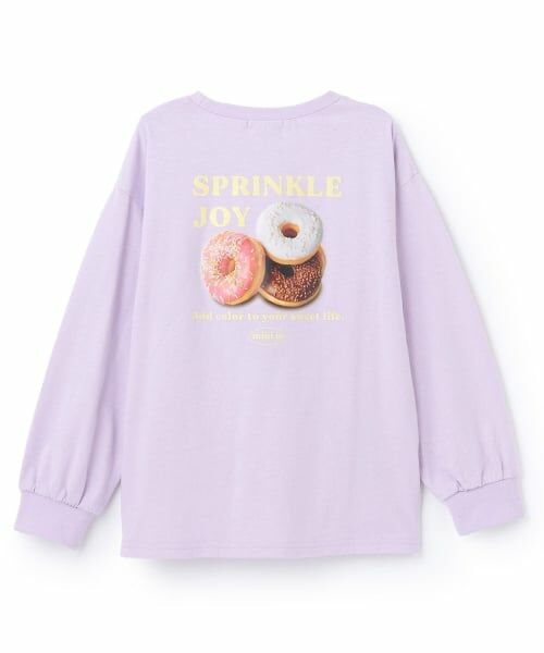 minimal / ミニマル Tシャツ | 【綿100%】【防汚】ドーナツフォトプリント長袖Tシャツ | 詳細3