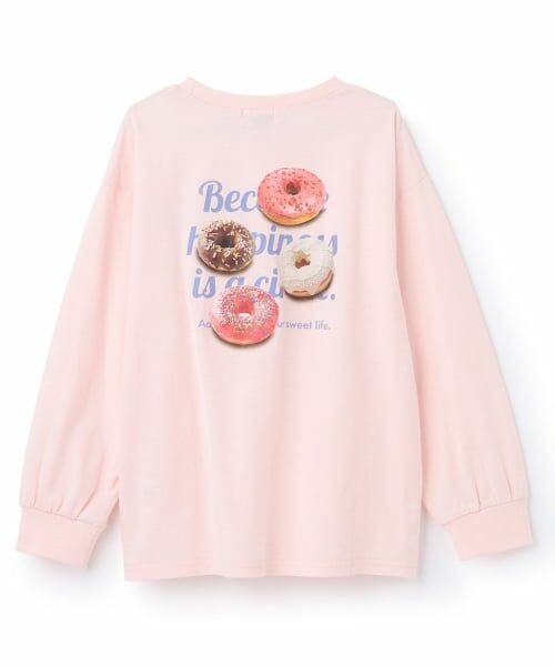minimal / ミニマル Tシャツ | 【綿100%】【防汚】ドーナツフォトプリント長袖Tシャツ | 詳細4