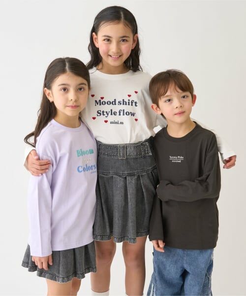 minimal / ミニマル Tシャツ | 【綿100%】ハート＆フラワー長袖Tシャツ | 詳細16