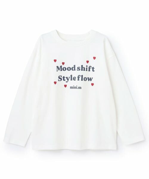 minimal / ミニマル Tシャツ | 【綿100%】ハート＆フラワー長袖Tシャツ | 詳細8