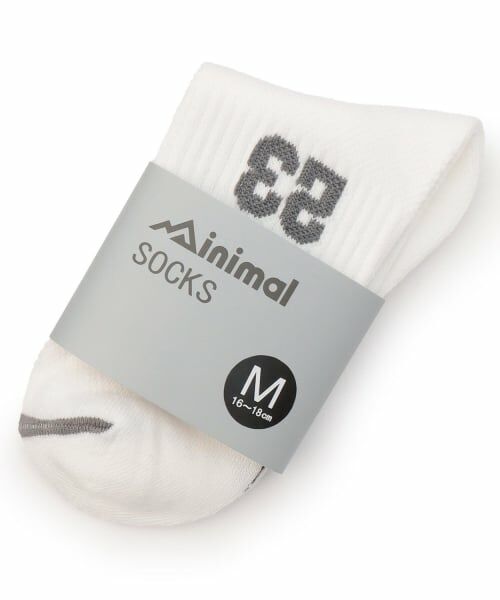 minimal / ミニマル ソックス | ナンバークルーソックス（グレー）