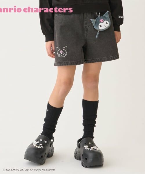 minimal / ミニマル ショート・ハーフ・半端丈パンツ | 【サンリオキャラクターズ】デニムショートパンツ（黒）