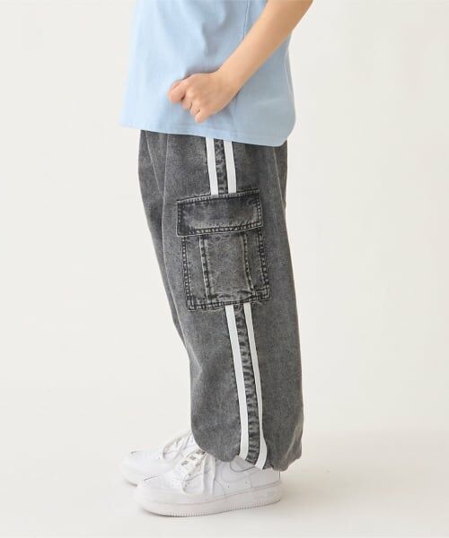 minimal / ミニマル その他パンツ | 【裾ゴム仕様】ライン入りデニムカーゴパンツ | 詳細1