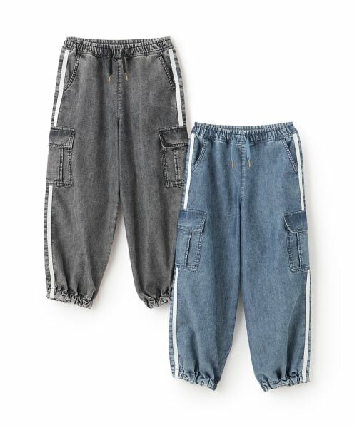 minimal / ミニマル その他パンツ | 【裾ゴム仕様】ライン入りデニムカーゴパンツ | 詳細19