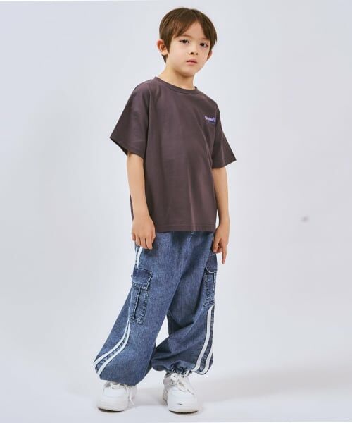 minimal / ミニマル その他パンツ | 【裾ゴム仕様】ライン入りデニムカーゴパンツ | 詳細3