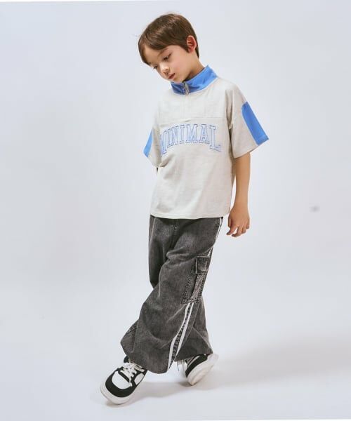 minimal / ミニマル その他パンツ | 【裾ゴム仕様】ライン入りデニムカーゴパンツ | 詳細6