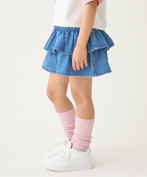 minimal / ミニマル ミニ・ひざ丈スカート | デニムティアードスカパン | 詳細2