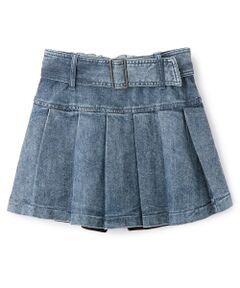 minimal / ミニマル ショート・ハーフ・半端丈パンツ | 【インナーパンツつき】ベルトつきデニムスカート