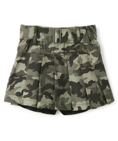 minimal / ミニマル ショート・ハーフ・半端丈パンツ | 【インナーパンツつき】ベルトつきデニムスカート