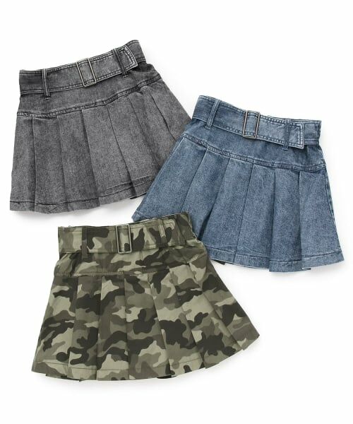 minimal / ミニマル ショート・ハーフ・半端丈パンツ | 【インナーパンツつき】ベルトつきデニムスカート | 詳細8