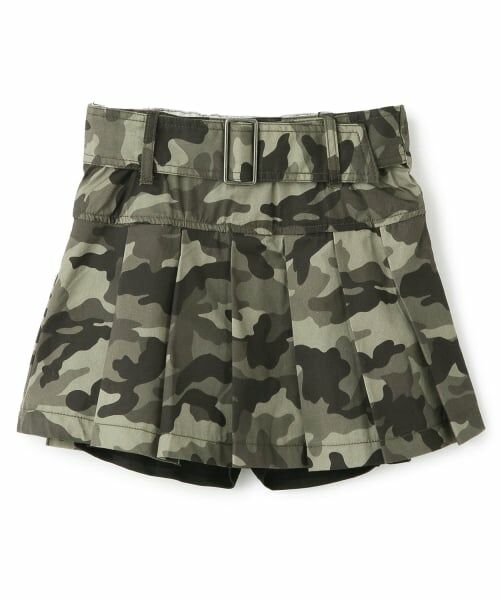 minimal / ミニマル ショート・ハーフ・半端丈パンツ | 【インナーパンツつき】ベルトつきデニムスカート（マルチ）