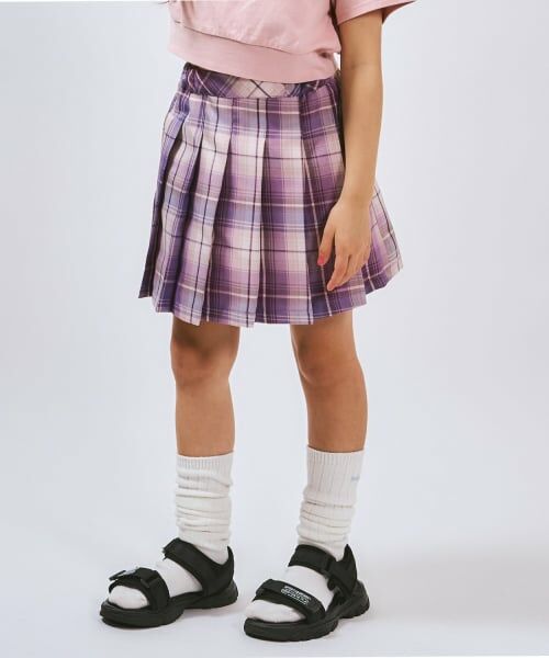 minimal / ミニマル ミニ・ひざ丈スカート | 【インナーパンツつき】チェックプリーツスカート（ピンク）