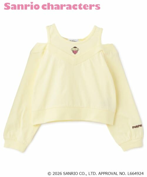minimal / ミニマル Tシャツ | 【サンリオキャラクターズ/100】肩アキ長袖Tシャツ（黄）