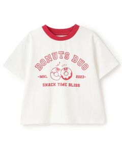 minimal / ミニマル Tシャツ | 【プチプラ】【綿100%】バックハート･ドーナツプリント半袖Tシャツ