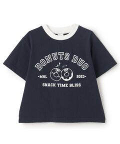 minimal / ミニマル Tシャツ | 【プチプラ】【綿100%】バックハート･ドーナツプリント半袖Tシャツ