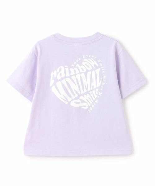 minimal / ミニマル Tシャツ | 【プチプラ】【綿100%】バックハート･ドーナツプリント半袖Tシャツ | 詳細1