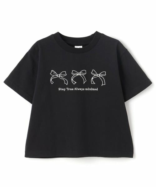minimal / ミニマル Tシャツ | 【プチプラ】【綿100%】バックハート・ドーナツプリント半袖Tシャツ | 詳細29