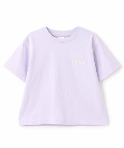 minimal / ミニマル Tシャツ | 【プチプラ】【綿100%】バックハート･ドーナツプリント半袖Tシャツ（ラベンダー）