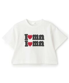 minimal / ミニマル Tシャツ | 【綿100%】ロゴアップリケクロップド半袖Tシャツ