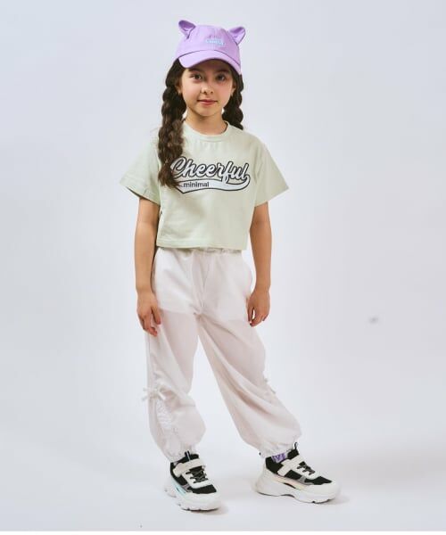 minimal / ミニマル Tシャツ | 【綿100%】ロゴアップリケクロップド半袖Tシャツ | 詳細13