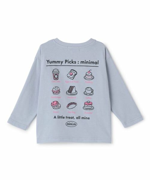 minimal / ミニマル Tシャツ | 【綿100】【プチプラ】アソートグラフィック長袖Tシャツ（サックス）