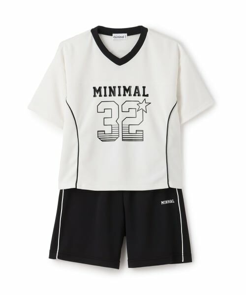 minimal / ミニマル Tシャツ | 【サラサラプラス】【吸水速乾】メッシュスポーツセットアップ（オフ ホワイト）