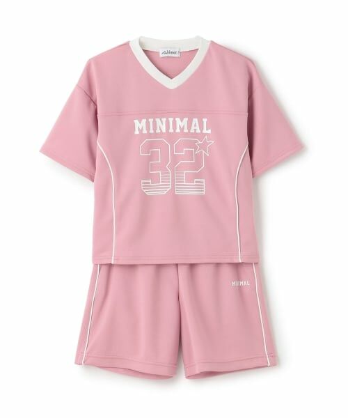 minimal / ミニマル Tシャツ | 【サラサラプラス】【吸水速乾】メッシュスポーツセットアップ（ピンク）