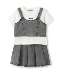 minimal / ミニマル ショート・ハーフ・半端丈パンツ | 【即コーデ完成】【インナーつき】デニムビスチェ・スカパンセットアップ