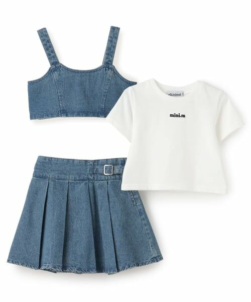 minimal / ミニマル ショート・ハーフ・半端丈パンツ | 【即コーデ完成】【インナーつき】デニムビスチェ・スカパンセットアップ | 詳細2