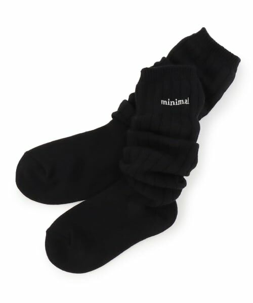 minimal / ミニマル ソックス | ふんわりカラフルルーズソックス（黒）