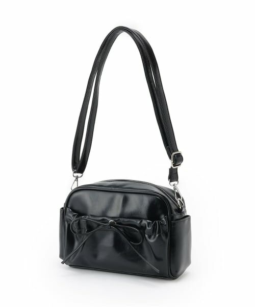 minimal / ミニマル ショルダーバッグ | リボンショルダーバック（黒）