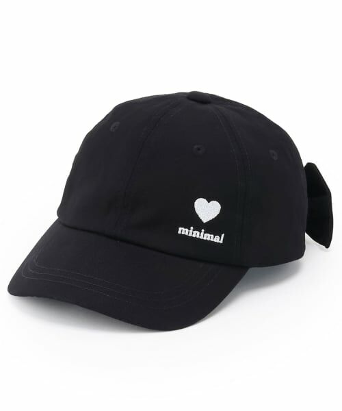 minimal / ミニマル キャップ | 【UVカット】リボンキャップ（黒）