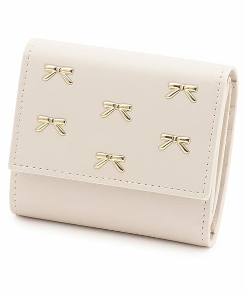 minimal / ミニマル ステーショナリー | リボンボックスコイン三つ折り財布（アイボリー）