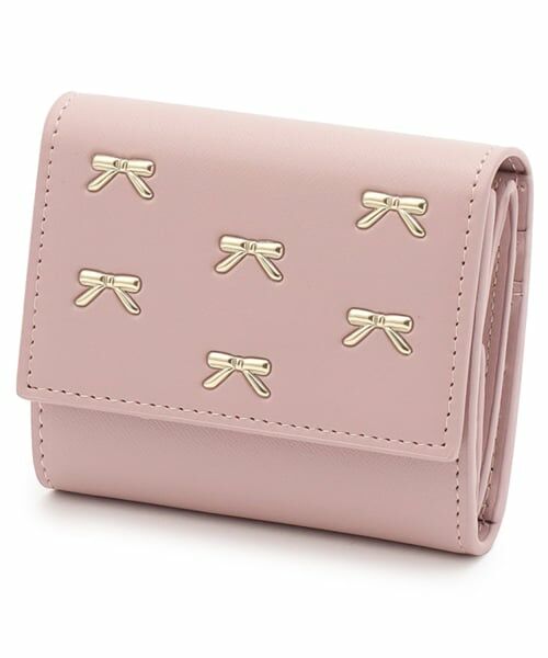 minimal / ミニマル ステーショナリー | リボンボックスコイン三つ折り財布（ピンク）