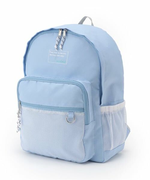 minimal / ミニマル リュック・バックパック | 【15リットル】【撥水】【A4】メッシュポケットリュック（サックス）