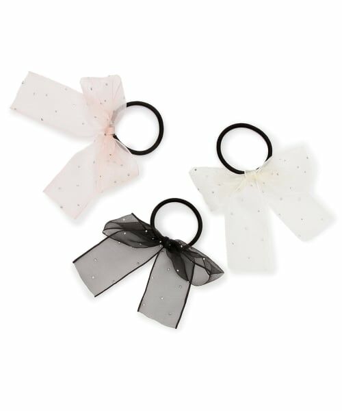 minimal / ミニマル ヘアゴム・シュシュ | ラインストーンリボンヘアゴム | 詳細2