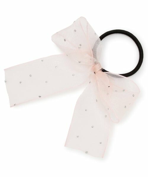 minimal / ミニマル ヘアゴム・シュシュ | ラインストーンリボンヘアゴム（ピンク）