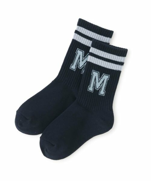 minimal / ミニマル ソックス | ラインクルーソックス（紺）