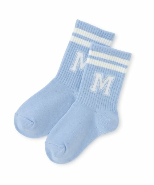 minimal / ミニマル ソックス | ラインクルーソックス（サックス）