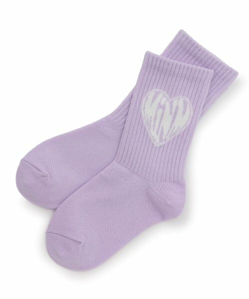 minimal / ミニマル ソックス | ハートクルーソックス（ラベンダー）