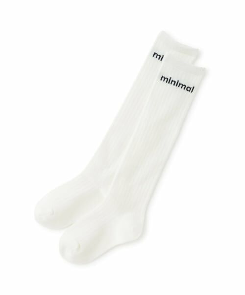 minimal / ミニマル ソックス | ロゴハイソックス（オフ ホワイト）