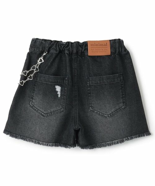 minimal / ミニマル ショート・ハーフ・半端丈パンツ | 【チェーンベルトつき】デニムショートパンツ | 詳細1