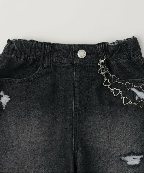 minimal / ミニマル ショート・ハーフ・半端丈パンツ | 【チェーンベルトつき】デニムショートパンツ | 詳細2