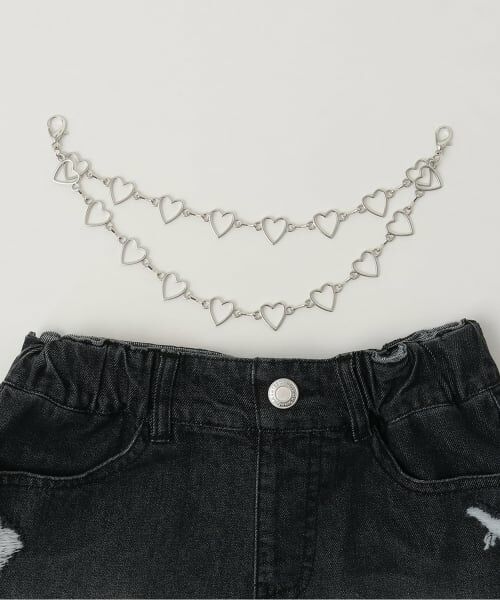 minimal / ミニマル ショート・ハーフ・半端丈パンツ | 【チェーンベルトつき】デニムショートパンツ | 詳細4