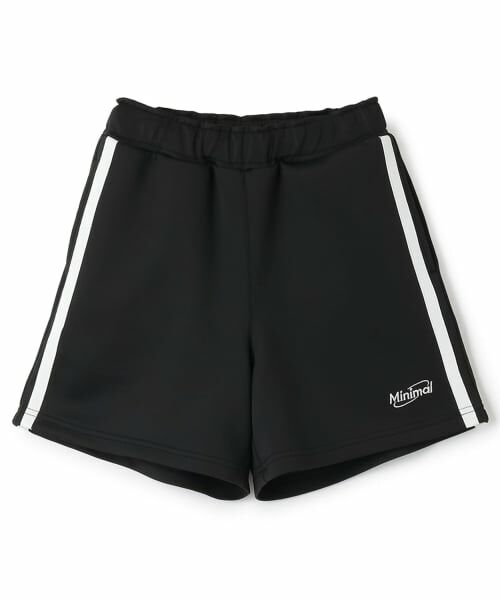 minimal / ミニマル ショート・ハーフ・半端丈パンツ | 【接触冷感】ラインショートパンツ（黒）