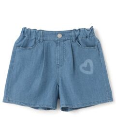 minimal / ミニマル ショート・ハーフ・半端丈パンツ | 【接触冷感】ハートスプレーデニムショートパンツ